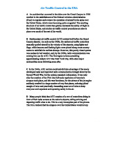 ATC Regulation and Development in the USA: A Historical Overview