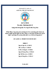 Bài tập nhóm chủ đề Phát triển kế hoạch marketing cho một sản phẩm hoặc dịch vụ ra thị trường quốc tế môn Marketing quốc tế | Đại học kinh tế Quốc dân