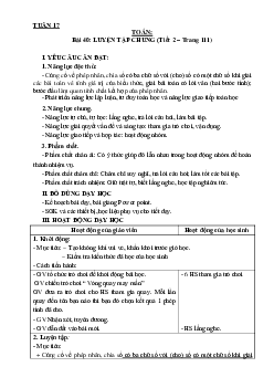 Bài 40: Luyện tập chung - Tiết 2 | Giáo án Toán 3 | Kết nối tri thức