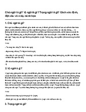 Chủ ngữ là gì? Vị ngữ là gì? Trạng ngữ là gì? Cách xác định, đặt câu và ví dụ minh họa | Ngữ văn 6