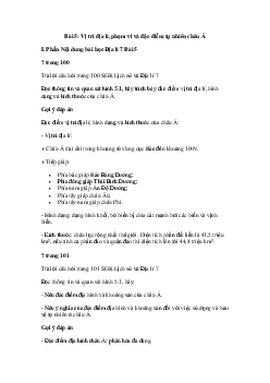 Giải Địa lí 7 Bài 5: Vị trí địa lí, phạm vi và đặc điểm tự nhiên châu Á | Cánh diều