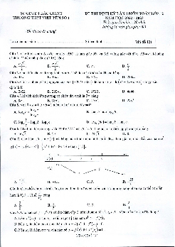 Đề thi định kỳ lần 1 Toán 12 năm 2022 – 2023 trường THPT Việt Yên 1 – Bắc Giang