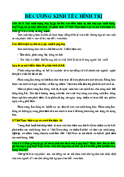 Đề cương ôn tập môn Kinh tế chính trị | Trường Đại học Mở Hà Nội