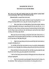 Đề 5: Phân tích đặc điểm quyết định hành chính; từ đó phân biệt thủ tục hành chính với thủ tục tư pháp. Nêu ví dụ cụ thể về hai thủ tục này môn Luật hành chính | Trường đại học Mở Hà Nội