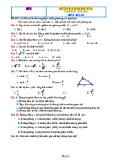 Bộ 10 Đề Ôn Tập Cuối Kỳ 1 Toán 9 Năm Học 2025-2026 Có Đáp Án