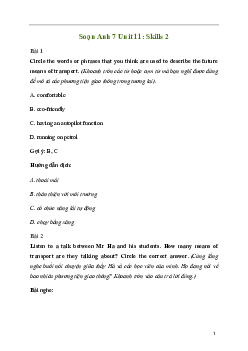 Giải Tiếng Anh 7 Unit 11: Skills 2 | Global Success