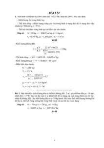 Bài tập và hướng dẫn giải quyết bài tập môn Kỹ thuật nhiệt | Trường Đại học Bách Khoa Hà Nội