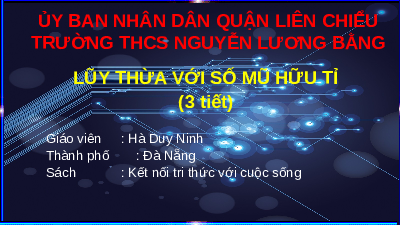 Giáo án điện tử Toán 7 Bài 3 Kết nối tri thức: Lũy thừa với số mũ tự nhiên của một số hữu tỉ
