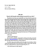 Tiểu luận “Quản lý chất lượng hiện đại là phương pháp quản lý theo quá trình” môn Quản lý chất  | Trường Đại học Kinh doanh và Công nghệ Hà Nội