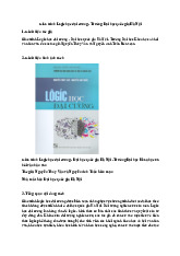 Giáo trình Logic học đại cương - Trường Đại học quốc gia Hà Nội