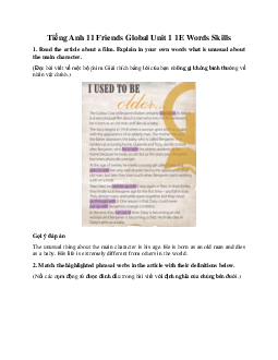 Giải Tiếng Anh 11 Unit 1 1E Words Skills | Friends Global