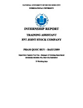 Internship Report: Training Assistant Experience at FPT Joint Stock Co.
