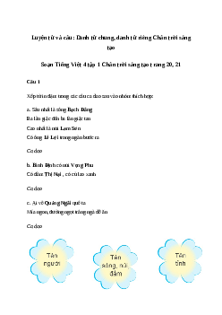 Luyện từ và câu: Danh từ chung, danh từ riêng - Tiếng Việt 4 Chân trời sáng tạo