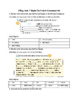 Tiếng Anh 7 Right On Unit 6 Grammar 6b