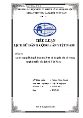 Cách mạng Tháng Tám năm 1945 và ý nghĩa của nó trong sự phát triển của lịch sử Việt Nam. môn Lịch sử Đảng Cộng Sản Việt Nam | Trường Đại học Kinh doanh và Công nghệ Hà Nội
