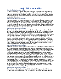 Viết đoạn văn tả một đồ dùng học tập hoặc một đồ vật khác gắn bó với em - Tập làm văn lớp 3 Cánh diều