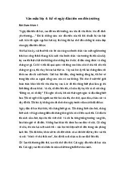 Văn mẫu lớp 4: Kể về ngày đầu tiên em đến trường
