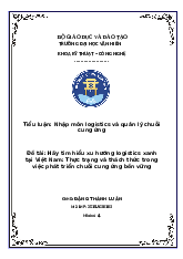 Bai tieu luan chuyen nganh logistics va quan ly chuoi cung ung