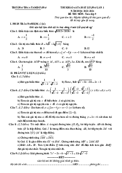 Đề khảo sát lần 1 Toán 9 năm 2023 – 2024 trường THCS Tam Dương – Vĩnh Phúc