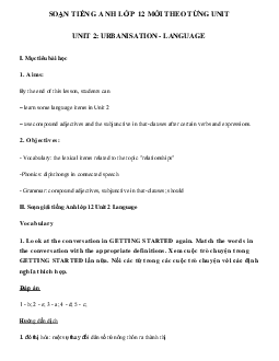 Unit 2 lớp 12 Language