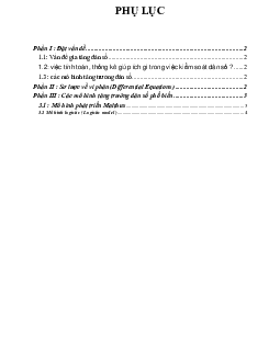 Bài tập lớn môn Giải tích đề tài "Mô tả các mô hình tăng trưởng dân số bằng phương trình vi phân"