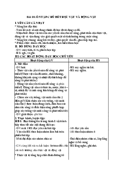 Giáo án Khoa học lớp 4 Bài 18, 22 | Kết nối tri thức
