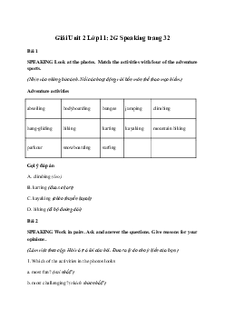Giải Tiếng Anh 11 Unit 2: 2G Speaking | Friends Global