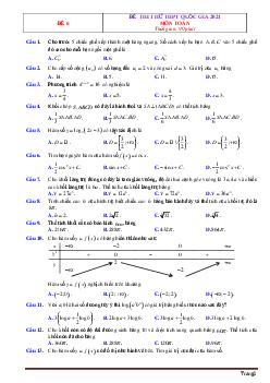 Bộ đề ôn thi tốt nghiệp thpt 2021 môn toán có đáp án lời giải chi tiết (bộ 2)