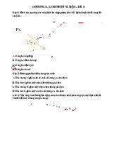 Chữa Đề 1 - Chương 1, 2, 3  môn Kinh tế vi mô | Trường Đại học Kinh Tế Quốc Dân