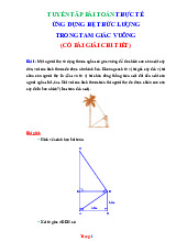 Các Bài Toán Thực Tế Ứng Dụng Hệ Thức Lượng Trong Tam Giác Vuông Giải Chi Tiết