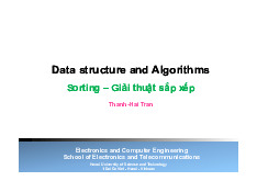 Bài giảng Sorting – Giải thuật sắp xếp môn Cấu trúc dữ liệu và giải thuật | Đại học Bách Khoa Hà Nội