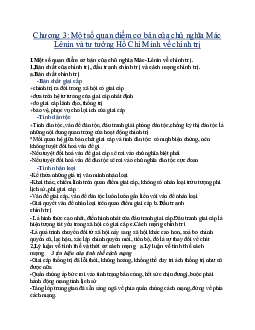 Chương 3: Một số quan điểm cơ bản của chủ nghĩa Mác  Lênin và tư tưởng Hồ Chí Minh về chính trị