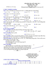 Đề giữa học kỳ 2 Toán 7 năm 2024 – 2025 phòng GD&ĐT Lương Tài – Bắc Ninh