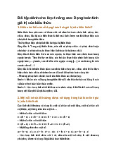 Bài tập dành cho lớp 4 nâng cao: Dạng toán tính giá trị của biểu thức