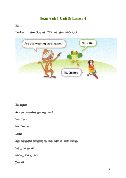 Tiếng Anh lớp 3 Unit 5: Lesson 4 trang 87 Explore Our World