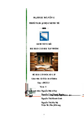 Báo cáo bài tập nhóm: Căn hộ cao cấp - Môn Kinh tế vĩ mô - Đại Học Kinh Tế - Đại học Đà Nẵng
