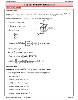 Bài giảng hệ tọa độ trong không gian – Nguyễn Bảo Vương Toán 12