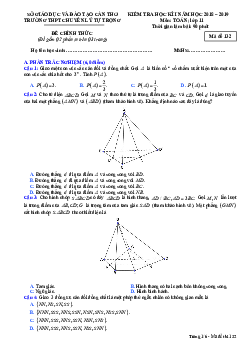 Đề thi HK1 Toán 11 năm học 2018 – 2019 trường THPT chuyên Lý Tự Trọng – Cần Thơ