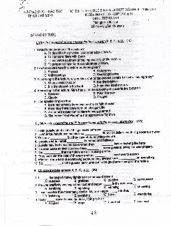 Đề thi chọn đội tuyển học sinh giỏi THPT Vòng 2 TP Hồ Chí Minh môn Tiếng Anh năm 2005-2006