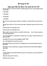 Đề cương chi tiết Nghị quyết Đại hội Đoàn toàn quốc lần thứ XII