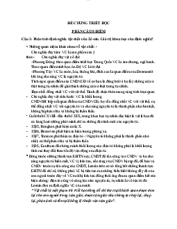 Đề cương triết học | Trường Đại học Giao thông Vận tải