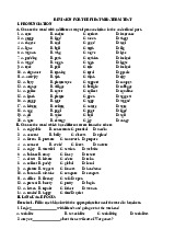 First Mid-Term Test Revision Notes | Môn Tiếng anh - Trường Cao đẳng Kinh tế - Kỹ thuật Công thương