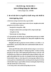 Đề cương ôn tập Môn Lịch sử Đảng | Đại học Bách Khoa Hà Nội