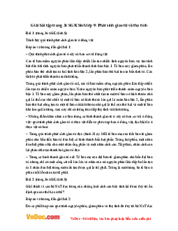 Giải bài tập trang 36 SGK Sinh lớp 9: Phát sinh giao tử và thụ tinh