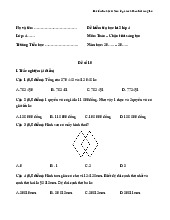 Đề thi học kỳ 2 môn Toán lớp 4 năm học 2024 - 2025 | Bộ sách Chân trời sáng tạo