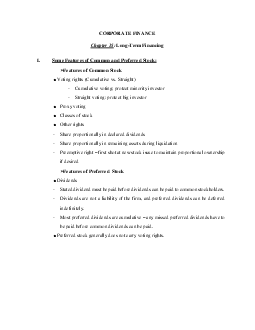 Corporate Finance Chap 15