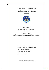 Tiểu luận  QUẢN TRỊ SỰ THAY ĐỔI CỦA IPP GROUP  môn Quản trị học - Trường Đại học Văn Hiến.