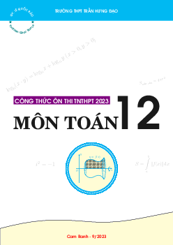 Tổng hợp công thức ôn thi tốt nghiệp THPT môn Toán – Lê Quốc Bảo