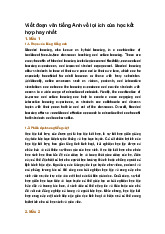 Viết đoạn văn tiếng Anh về lợi ích của học kết hợp hay nhất