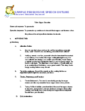 Sample Persuasive Speech Outline - Monroe's - English Department | Trường Đại học Hà Nội